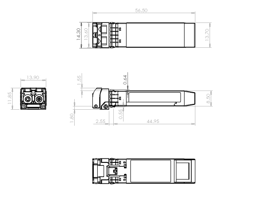 SFP Plus / 10G SFP+ Transceiver SR 850nm 300M LC compatible with Cisco and Various brand